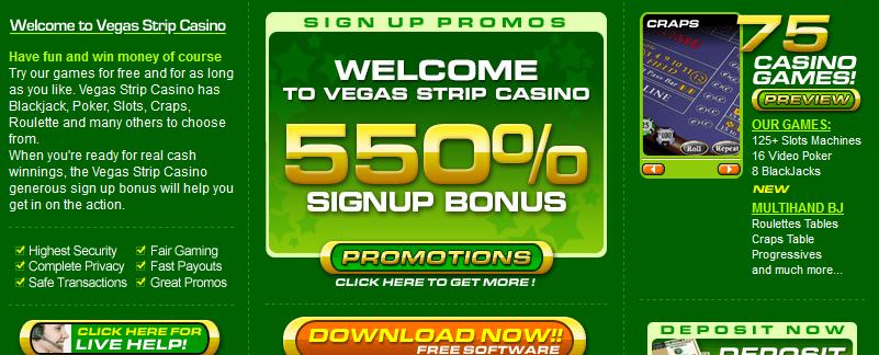 Vegas Strip Casino Bonuses Codes 1